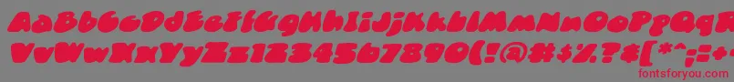 DuncecapbbItal Font – Red Fonts on Gray Background