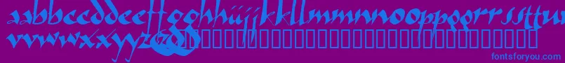 Arthur Font – Blue Fonts on Purple Background