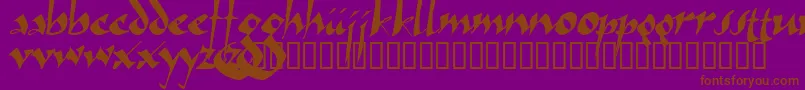 Arthur Font – Brown Fonts on Purple Background