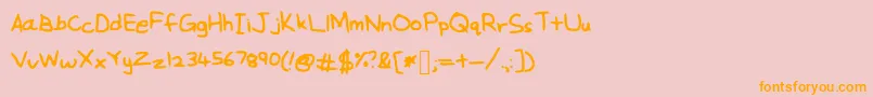 Wei Font – Orange Fonts on Pink Background