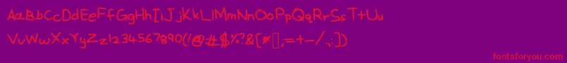 Wei Font – Red Fonts on Purple Background