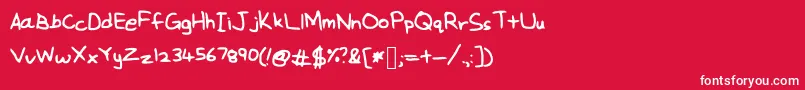 Wei-Schriftart – Weiße Schriften auf rotem Hintergrund