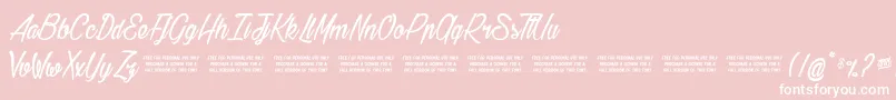 Gilliehilda Font – White Fonts on Pink Background