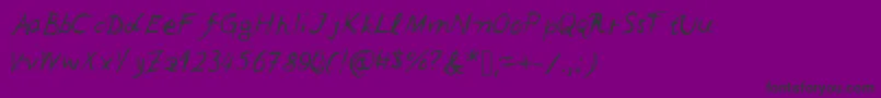 Leonards Font – Black Fonts on Purple Background