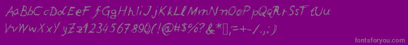 Leonards Font – Gray Fonts on Purple Background