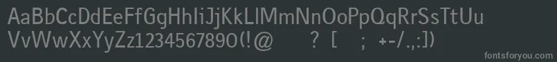 フォントGausshaussMed – 黒い背景に灰色の文字