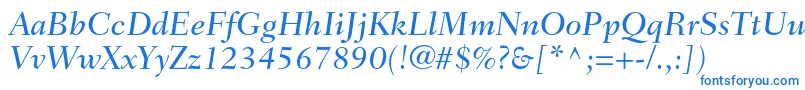 FairfieldltstdMediumitalicフォントについての詳細 フォントFairfieldltstdMediumitalic – 青いフォント