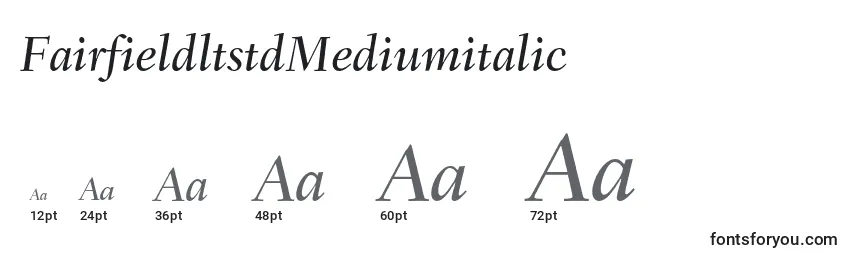 Tamaños de fuente FairfieldltstdMediumitalic