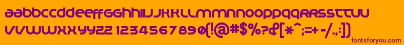 PlanetMegapolis Font – Purple Fonts on Orange Background