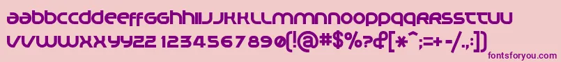 PlanetMegapolis Font – Purple Fonts on Pink Background