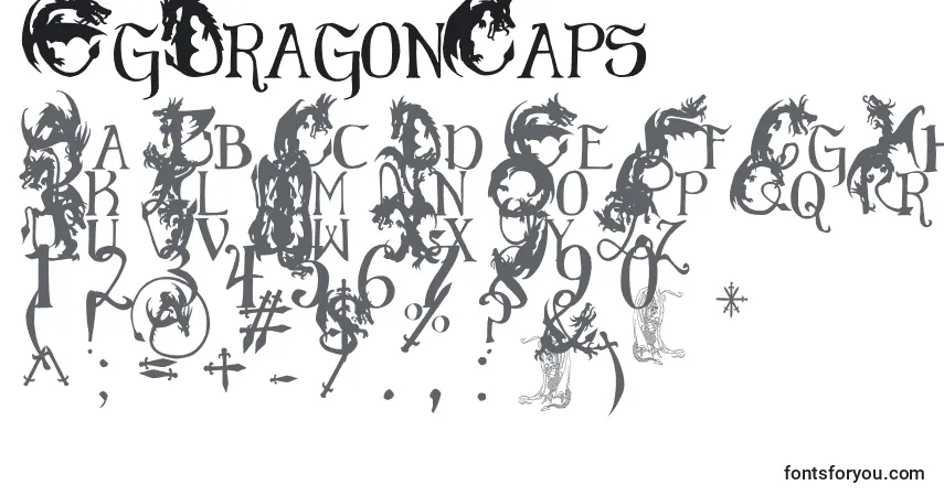 EgDragonCapsフォント–アルファベット、数字、特殊文字