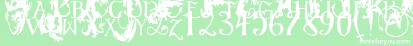 EgDragonCaps Font – White Fonts on Green Background