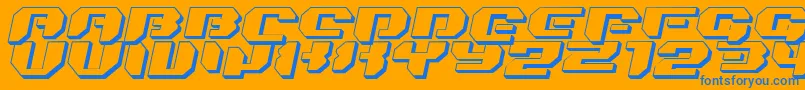 More about Bionic Kid Slanted 3D Font Bionic Kid Slanted 3D Font – Blue Fonts on Orange Background