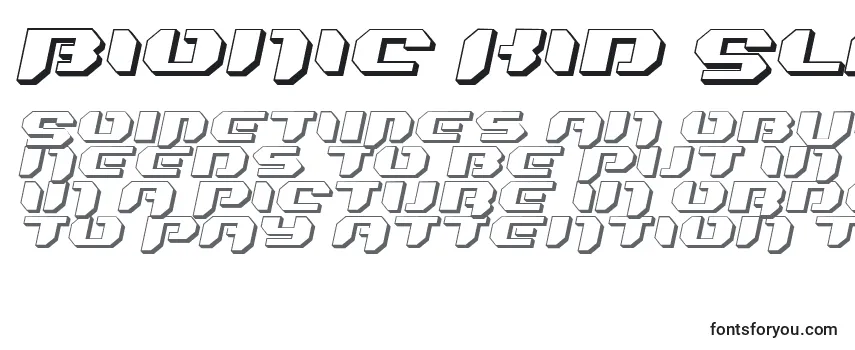 Review of the Bionic Kid Slanted 3D Font