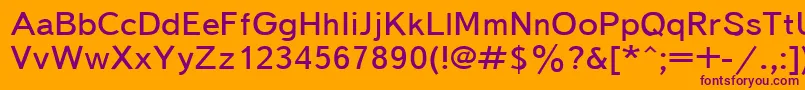 Textbook110n Font – Purple Fonts on Orange Background