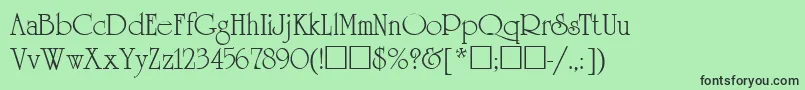 UnicornRus Font – Black Fonts on Green Background