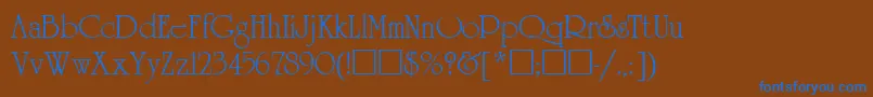 UnicornRus Font – Blue Fonts on Brown Background