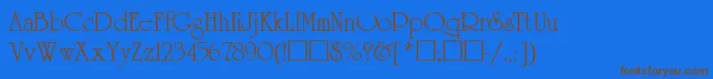 UnicornRus Font – Brown Fonts on Blue Background