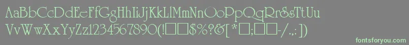 UnicornRus Font – Green Fonts on Gray Background