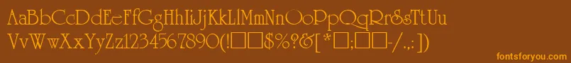 UnicornRus Font – Orange Fonts on Brown Background