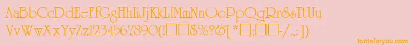 UnicornRus Font – Orange Fonts on Pink Background
