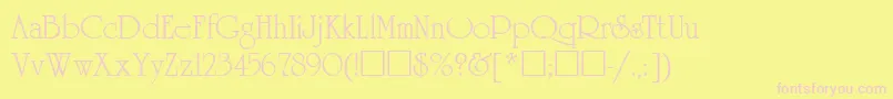 UnicornRus Font – Pink Fonts on Yellow Background