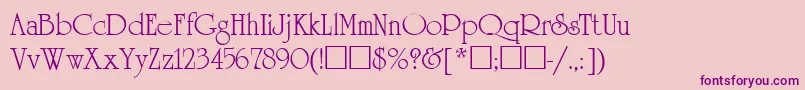 UnicornRus Font – Purple Fonts on Pink Background