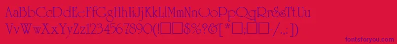 UnicornRus Font – Purple Fonts on Red Background