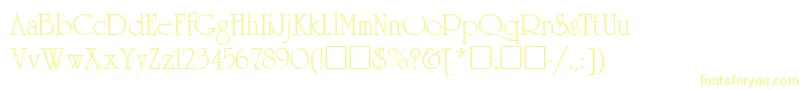 UnicornRus Font – Yellow Fonts on White Background