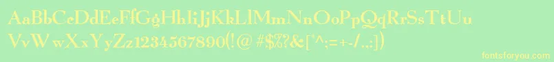 LightpainterNormal Font – Yellow Fonts on Green Background