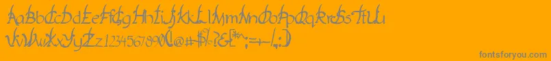 フォントYakap – オレンジの背景に灰色の文字