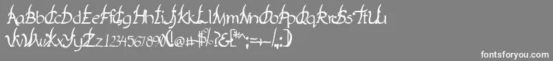 フォントYakap – 灰色の背景に白い文字