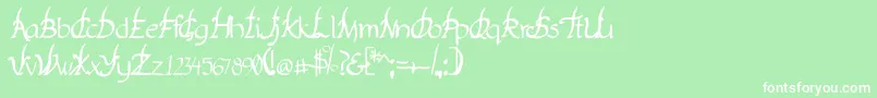 Yakap Font – White Fonts on Green Background