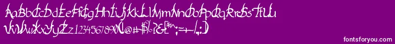 フォントYakap – 紫の背景に白い文字