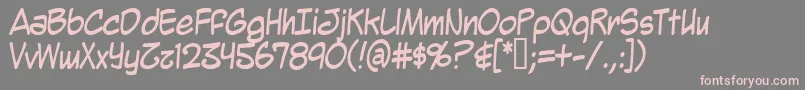 MightyZeo Font – Pink Fonts on Gray Background