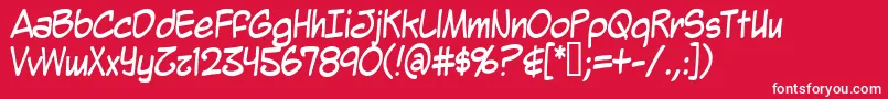 MightyZeo Font – White Fonts on Red Background