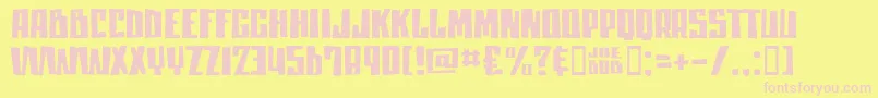 Moanlisa Font – Pink Fonts on Yellow Background