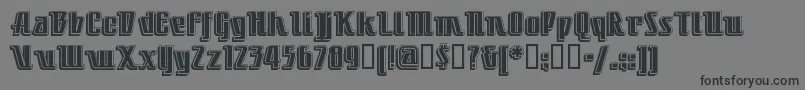 Littledeucecoupe Font – Black Fonts on Gray Background