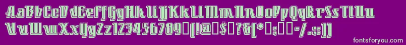 Littledeucecoupe Font – Green Fonts on Purple Background