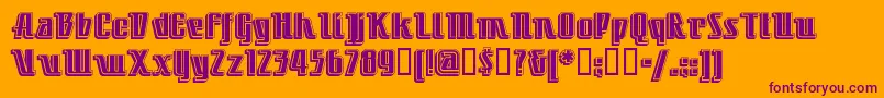 Littledeucecoupe Font – Purple Fonts on Orange Background