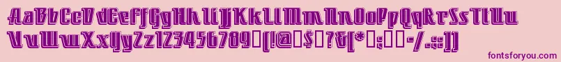 Littledeucecoupe Font – Purple Fonts on Pink Background