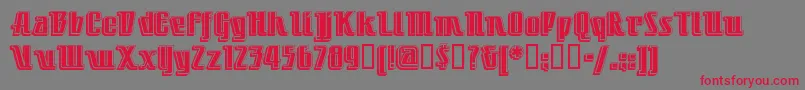 Littledeucecoupe Font – Red Fonts on Gray Background