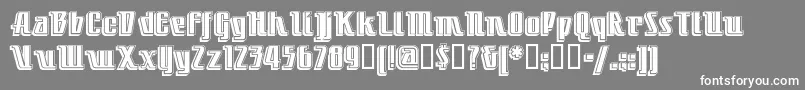 Littledeucecoupe Font – White Fonts on Gray Background