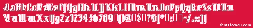 Littledeucecoupe Font – White Fonts on Red Background