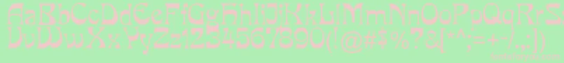 Yes.Songofseven Font – Pink Fonts on Green Background