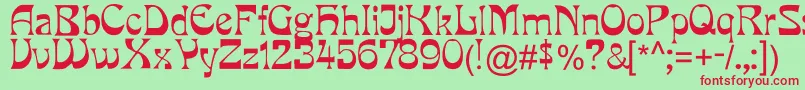 Yes.Songofseven Font – Red Fonts on Green Background