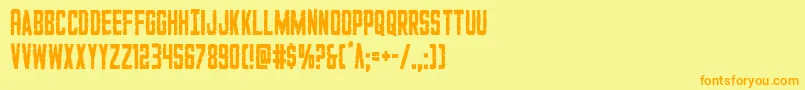 GiIncognitocond Font – Orange Fonts on Yellow Background