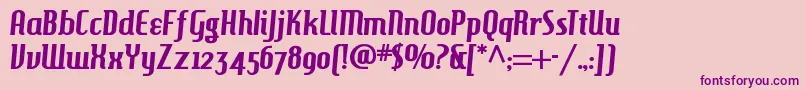 Hamburgerheavennf Font – Purple Fonts on Pink Background