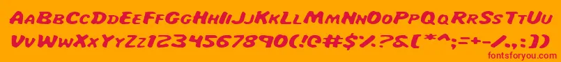Majei Font – Red Fonts on Orange Background