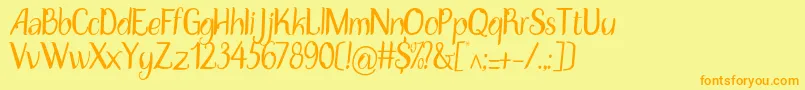 DisguiseDisplayRegular Font – Orange Fonts on Yellow Background